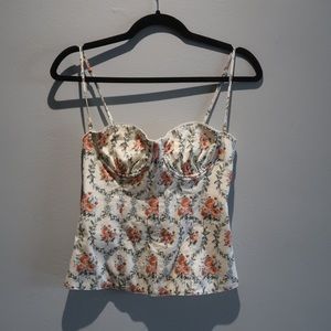 Weworewhat Victorian Floral Underwire Corset